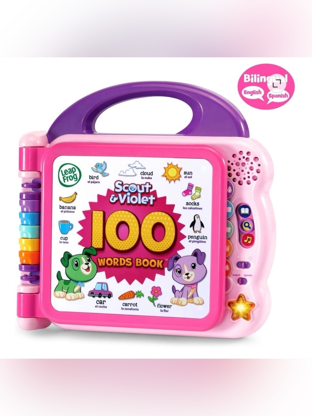 Leapfrog Scout & Violet 100 words book (English & Spanish)